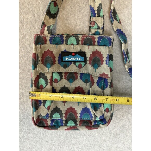 Kavu Keeper Limited Edition Peacock Pattern Crossbody Shoulder Bag Purse - Picture 8 of 16